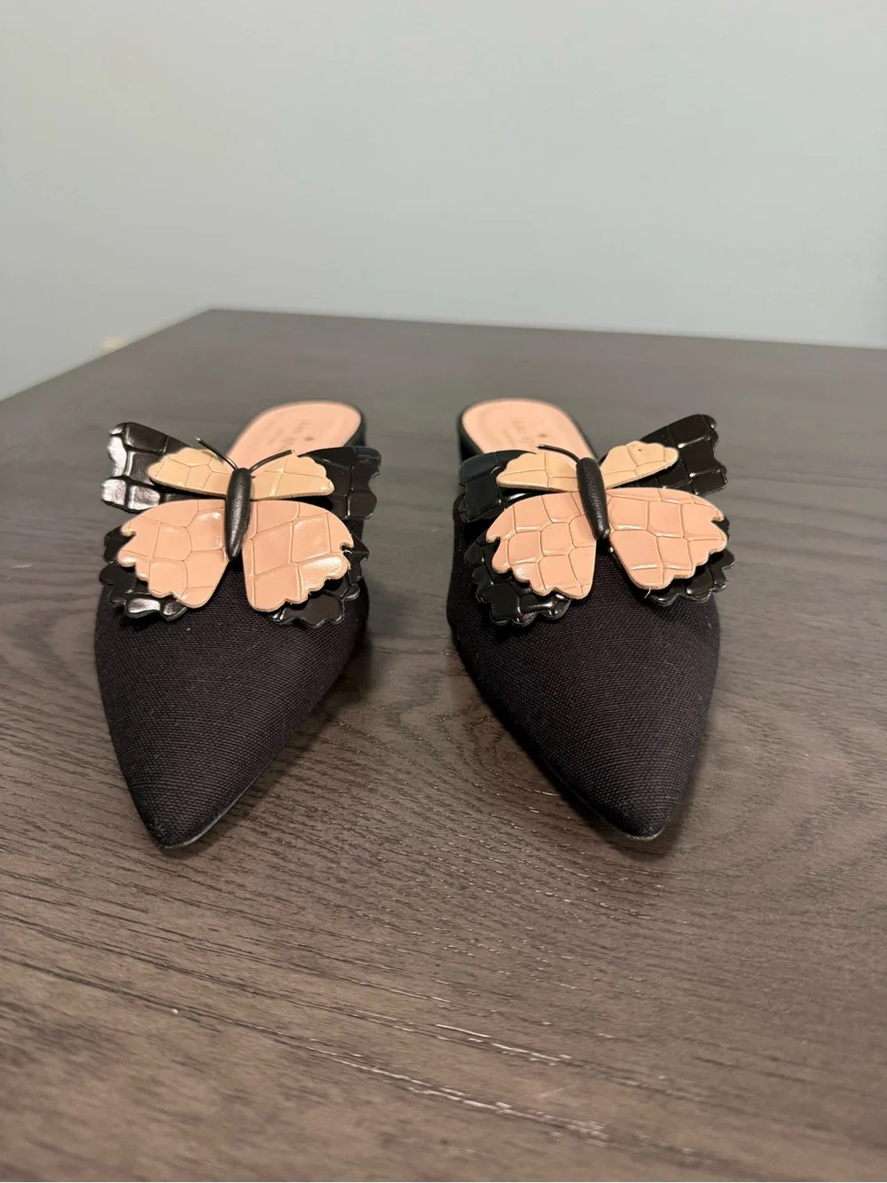 Kate Spade‎ New York Women's Blossom Black Canvas Mule Size 10 M - Picture 4 of 8